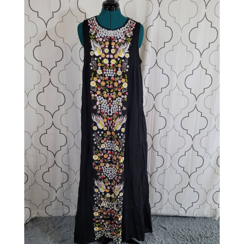 Anthropologie Samant Chauhan Jacaranda Maxi Dress - Size 14